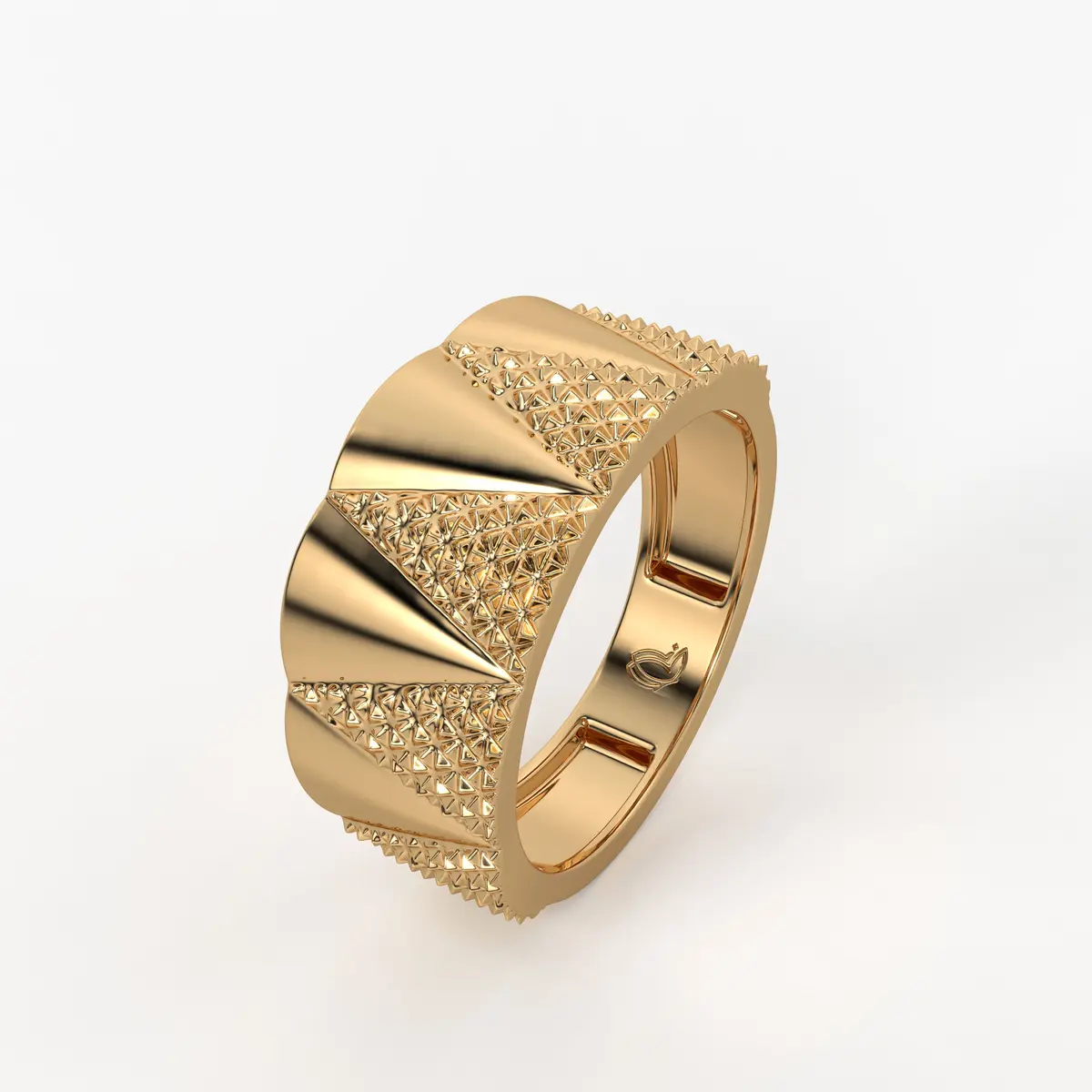 Pyramid Stack Statement Ladies Ring